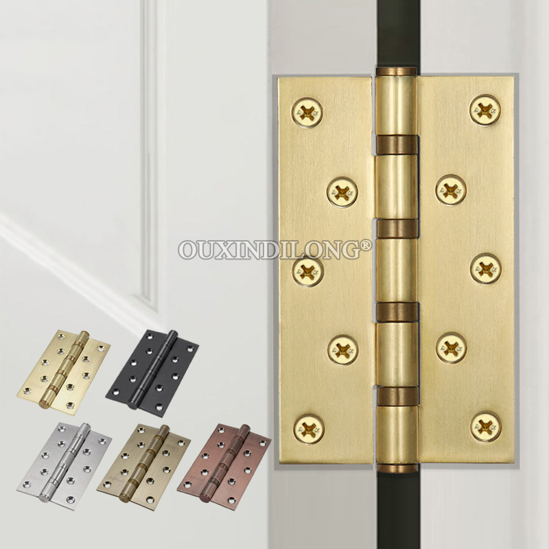 Furniture Hardware Brands - Gloednieuwe 3-delige 5-inch roestvrijstalen deurscharnieren, verdikt,