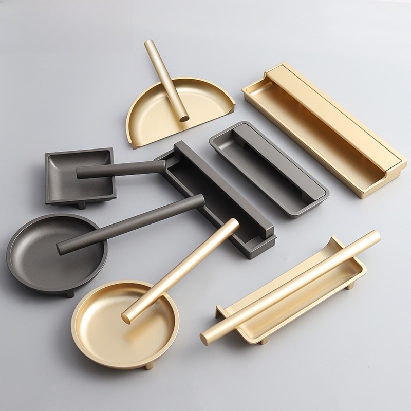 Furniture Hardware Types - Ingebouwde onzichtbare verborgen greep van zinklegering,
