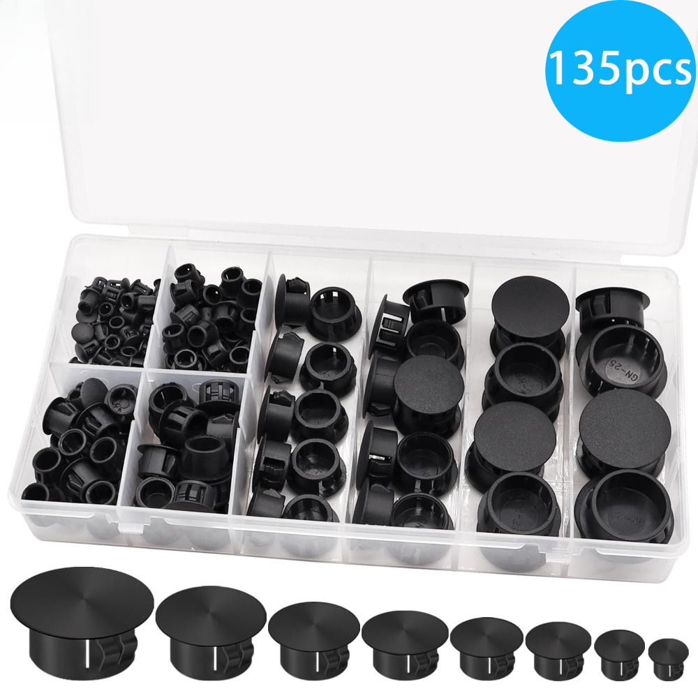 135 stks Zwarte Cover Schroef- - Furniture Hardware Types recensie en prijs