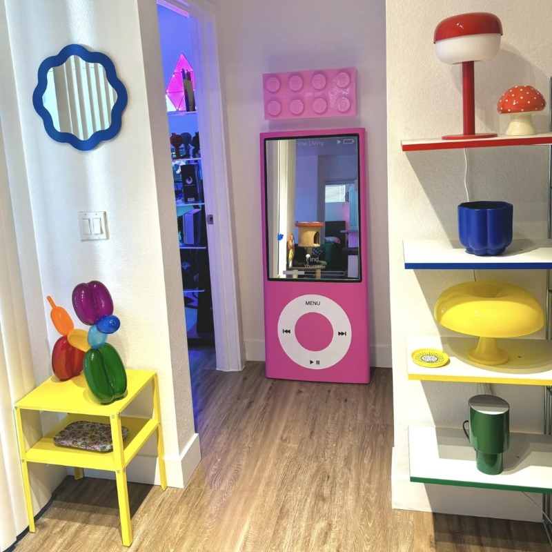 Retro spiegel over de volle le - Furniture For Hardware Shop recensie en prijs