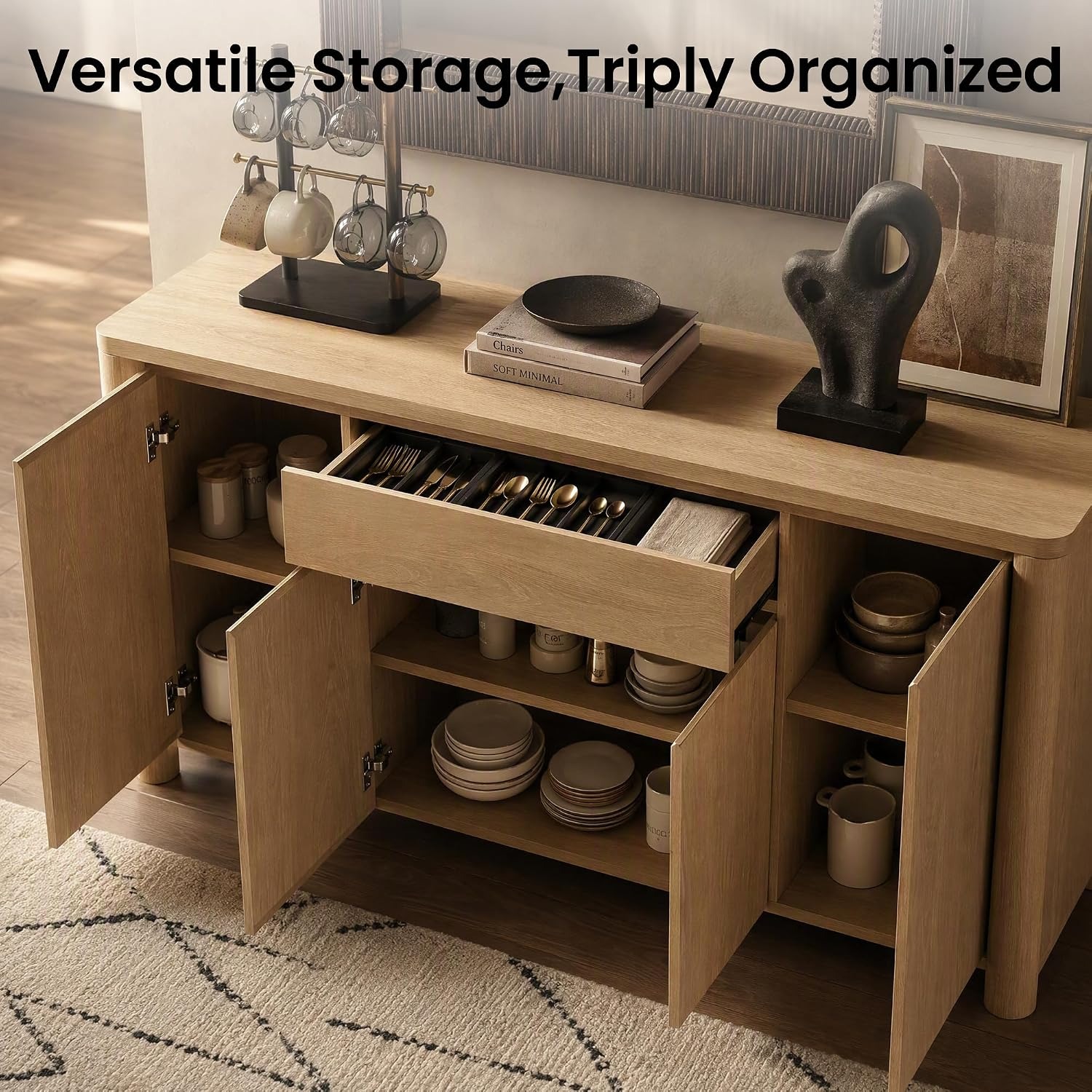 63 inch sideboard met lade, ho - Soft Close Hinge recensie en prijs